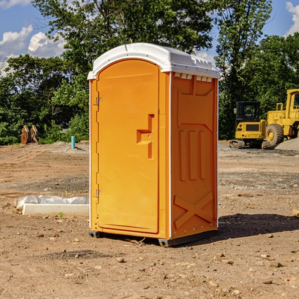 how often are the portable restrooms cleaned and serviced during a rental period in Whitingham VT